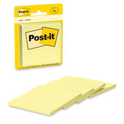 Post-it Notes - Pkg of 4, Canary Yellow, 3" x 3" contents