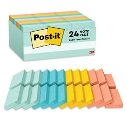 Post-it Notes - Pkg of 24, Beachside Cafe, 1-3/8" x 1-7/8" contents