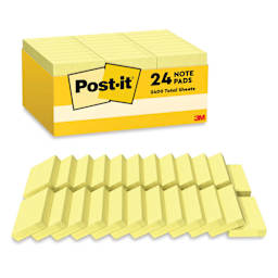 Post-it Notes - Pkg of 24, Canary Yellow, 1-3/8" x 1-7/8" contents