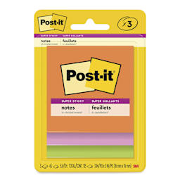 Post-it Super Sticky Notes - 3" x 3", Energy Boost Collection, Blank, Pkg of 3, front of packaging