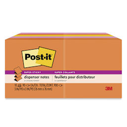 Post-it Super Sticky Notes - Pkg of 10, 3" x 3", Energy Boost Collection, Blank, Pop-up - front of packaging