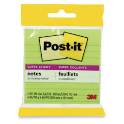 Post-it Super Sticky Notes - 4" x 4", Supernova Neons Collection, Lined, Single Pad, front of packaging