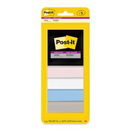 Post-it Super Sticky Notes - Pkg of 5, 3" x 3", Simply Serene Collection, Blank front of packaging