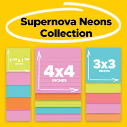 Supernova Neons Collection, 1-7/8" x 1-7/8", 4" x 4", 3" x 3"
