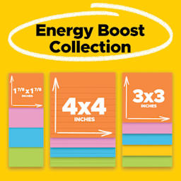 Energy Boost Collection, 1-7/8" x 1-7/8", 4" x 4", 3" x 3"