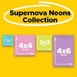 Supernova Neons Collection, 1-7/8" x 1-7/8", 4" x 4", 3" x 3", 4" x 6"