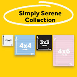 Simply Serene Collection, 1-7/8" x 1-7/8", 4" x4", 3" x 3", 4" x 6"