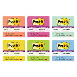Post-it Super Sticky Notes - Single Pad, 3" x 3", Summer Joy Collection selection