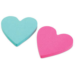 Post-it Note Shapes - Heart, Pkg of 2, 3" x 3"