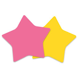Post-it Note Shapes - Pink and Yellow Star Note Pads