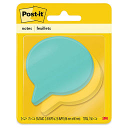 Post-it Note Shapes - Speech Bubble, Pkg of 2, 3" x 3" (front of packaging)