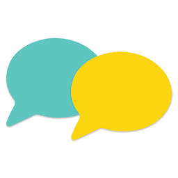 Post-it Note Shapes - Blue and Yellow Speech Bubble Note Pads