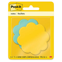 Post-it Note Shapes - Daisy, Pkg of 2, 3" x 3" (front of packaging)