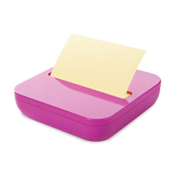 Post-it Pop Up Note Dispenser - Color will vary, Pink Dispenser at angle