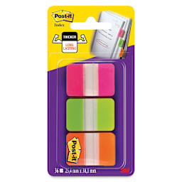 Post-it Tabs - Front of blister package of 36 Neon Colors