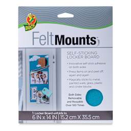 Duck Felt Mounts Board - Turquoise, 6" x 14", Locker Size (In packaging)