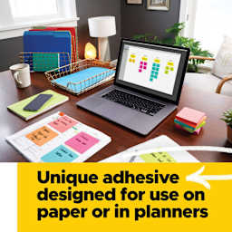 Unique adhesive designed for use on paper or in planners.