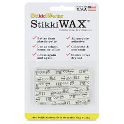 StikkiWorks StikkiWax Adhesive - Pkg of 12, front of the packaging