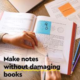 Make notes without damaging books