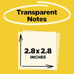 Transparent Notes, 2.8" x 2.8"