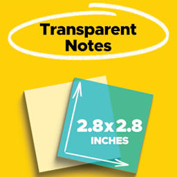 Transparent Notes, 2.8" x 2.8"