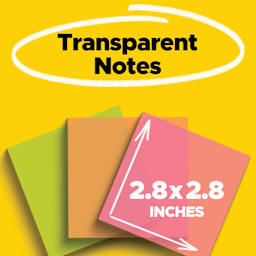 Transparent Notes, 2.8" x 2.8"