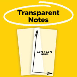 Transparent Notes, 2.875" x 5.875"