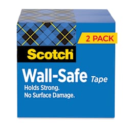 Scotch Wall-Safe Tape - Pkg of 2, 3/4" x 108' Rolls front of packaging