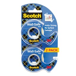 Scotch Wall-Safe Tape - Pkg of 2, 3/4" x 600" Rolls with Dispenses