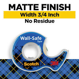 Matte Finish, Width 3/4 Inch, No Residue