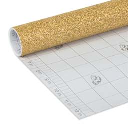 Duck Craft Adhesive Laminate - Glimmer Gold, 12" x 10 ft (Close-up of grid side)
