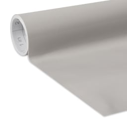 Duck EasyLiner Adhesive Laminate - Closeup of slightly unrolled removable solid Gray color