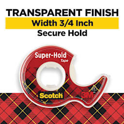 Transparent Finish, Width 3/4 Inch, Secure Hold