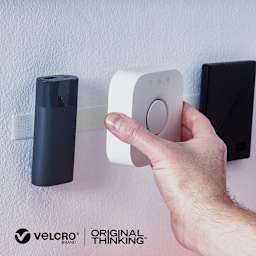 Velcro Brand ECO Collection Tape, White, 3 ft x 7/8", Attached To Wall