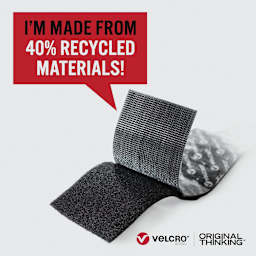 Velcro Brand ECO Collection Industrial Tape, Black, 8 ft x 1-7/8"