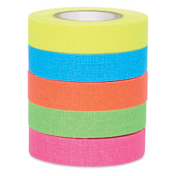 Blick Gaff Stacks Tape - Neon, five rolls stacked