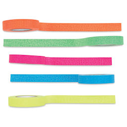 Blick Gaff Stacks Tape - Neon, Pkg of 5, unrolled