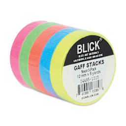 Blick Gaff Stacks Tape - Neon, Pkg of 5