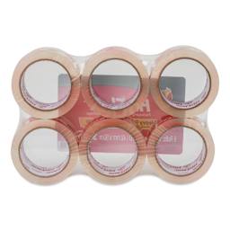 Duck HD Clear Heavy Duty Packing Tape - 1.88" x 54.6 yds, Pkg of 6 - back of packaging