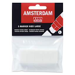 Amsterdam Acrylic Marker Replacement Nibs, 15 mm, Pkg of 5 - front of packaging