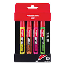 Amsterdam Acrylic Marker - Reflex Colors, Set of 4, front of the packaging