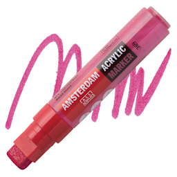 Amsterdam Acrylic Marker - Primary Magenta, 15 mm marker and swatch