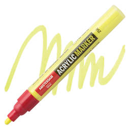 Amsterdam Acrylic Marker - Reflex Yellow, 4 mm marker and swatch