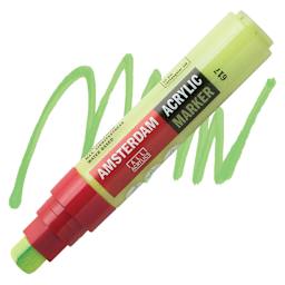 Amsterdam Acrylic Marker - Yellow Green 15 mm marker and swatch