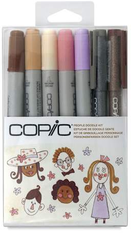 Copic Doodle Set - Set of 7, People Doodle Kit