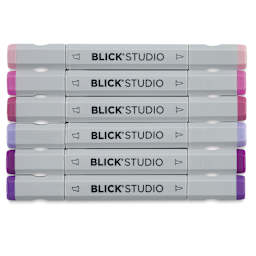 Blick Studio Brush Markers - Floral Colors, Set of 6 (Out of package)