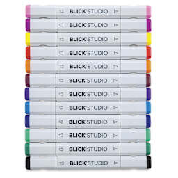 Blick Studio Brush Markers - Assorted Colors, Set of 12