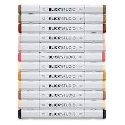 Blick Studio Brush Markers -  Portrait Colors, Set of 12 (Out of package)
