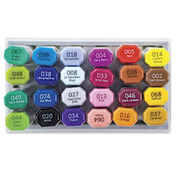 Blick Studio Brush Markers - Set of 24, Assorted Colors