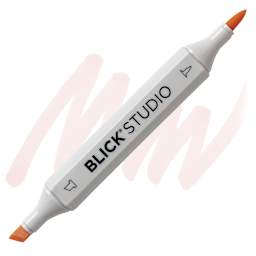 Blick Studio Brush Marker - White Gardenia marker and swatch